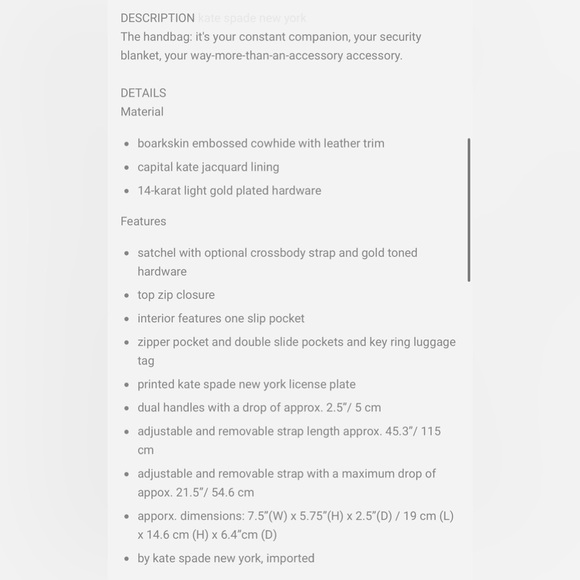 •new• Kate spade boarkskin leather wellesley mini rachelle crossbody satchel - Picture 10 of 10